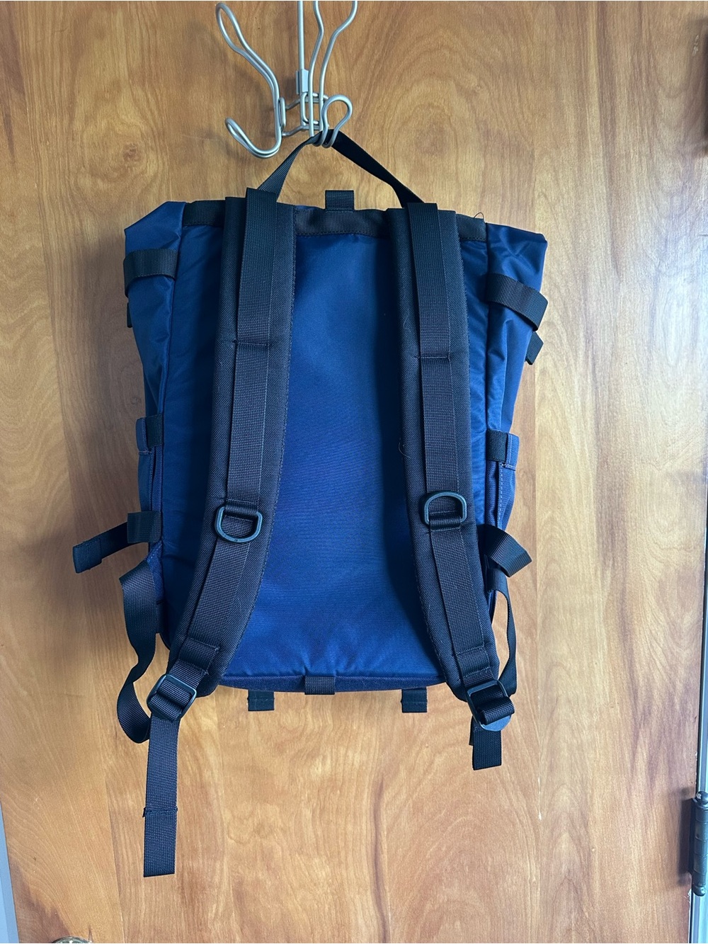 Topo Designs Navy Roll-Top Backpack with Subaru Logo - Picture 3 of 7